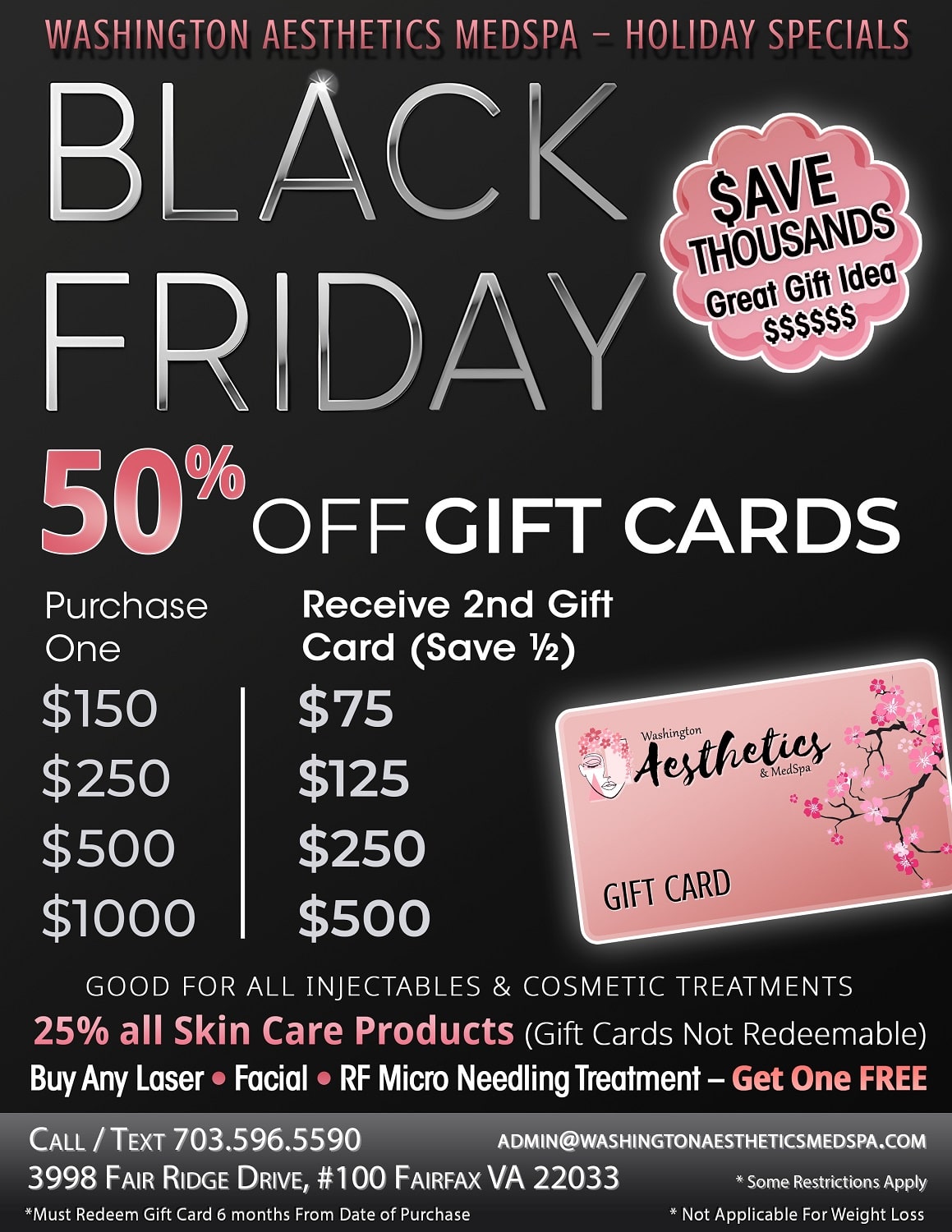 Black Friday Special Sale Gift Card | Gift Card Template