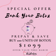 Our BOTOX DEAL FAIRFAX Special Purchase NOW! Lose your lines and wrinkles. Bank Your Botox - Buy 100 units for $1099 - On line Only Promotion
